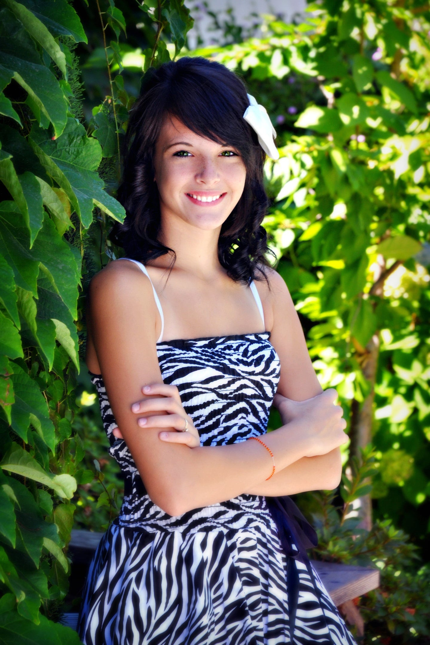 Smiling Girl with Zebra Party Dress Tracy McCrackin Photography - Tracy McCrackin Photography