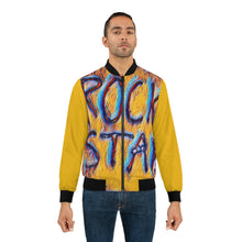 Load image into Gallery viewer, California Rock Star Graffiti Bomber Jacket (Yellow)