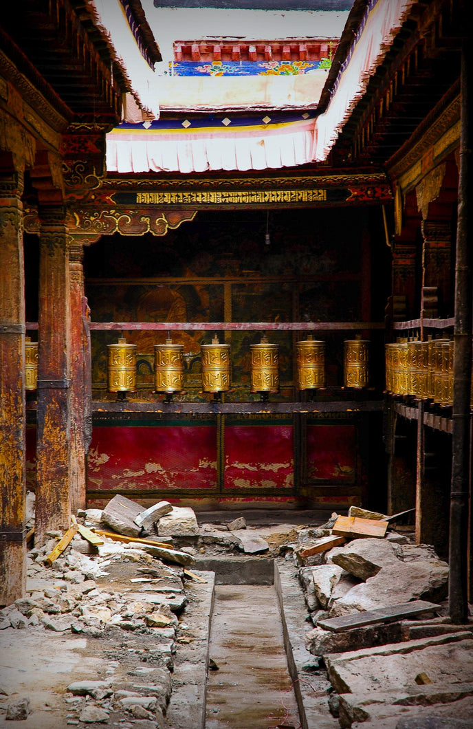 Tibetan Monastery Prayer Wheel 5 x 7 / Colored Tracy McCrackin Photography GiclŽe - Tracy McCrackin Photography