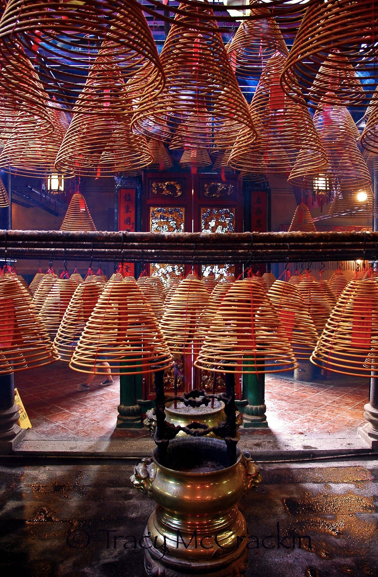 Incense Wheels in Chinese Monastery 5 x 7 / Colored Tracy McCrackin Photography - Tracy McCrackin Photography