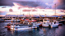 Load image into Gallery viewer, Jewel-toned Sunset Over Iceland&#39;s Harbor 5 x 7 / Colored Tracy McCrackin Photography GiclŽe - Tracy McCrackin Photography