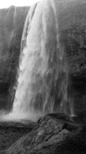 Load image into Gallery viewer, Stunning Seljalandsfoss Waterfall in Iceland 5 x 7 / B&amp;W Tracy McCrackin Photography Gicl‚e - Tracy McCrackin Photography
