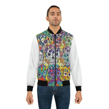 Load image into Gallery viewer, Day of the Day Skull Bomber Jacket (White)