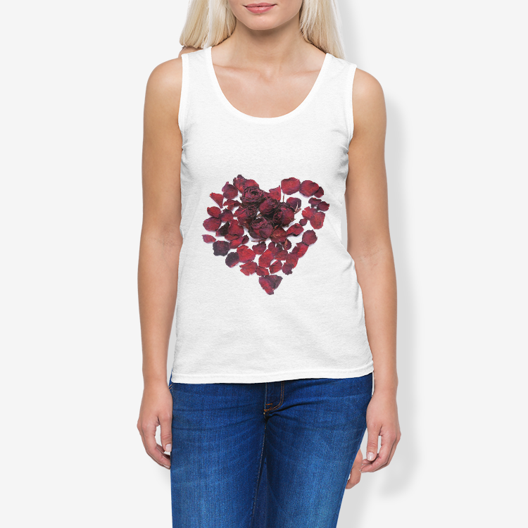 Red Heart WomenÕs Stretch Microfiber Tank Top Printy6 Clothing - Tracy McCrackin Photography