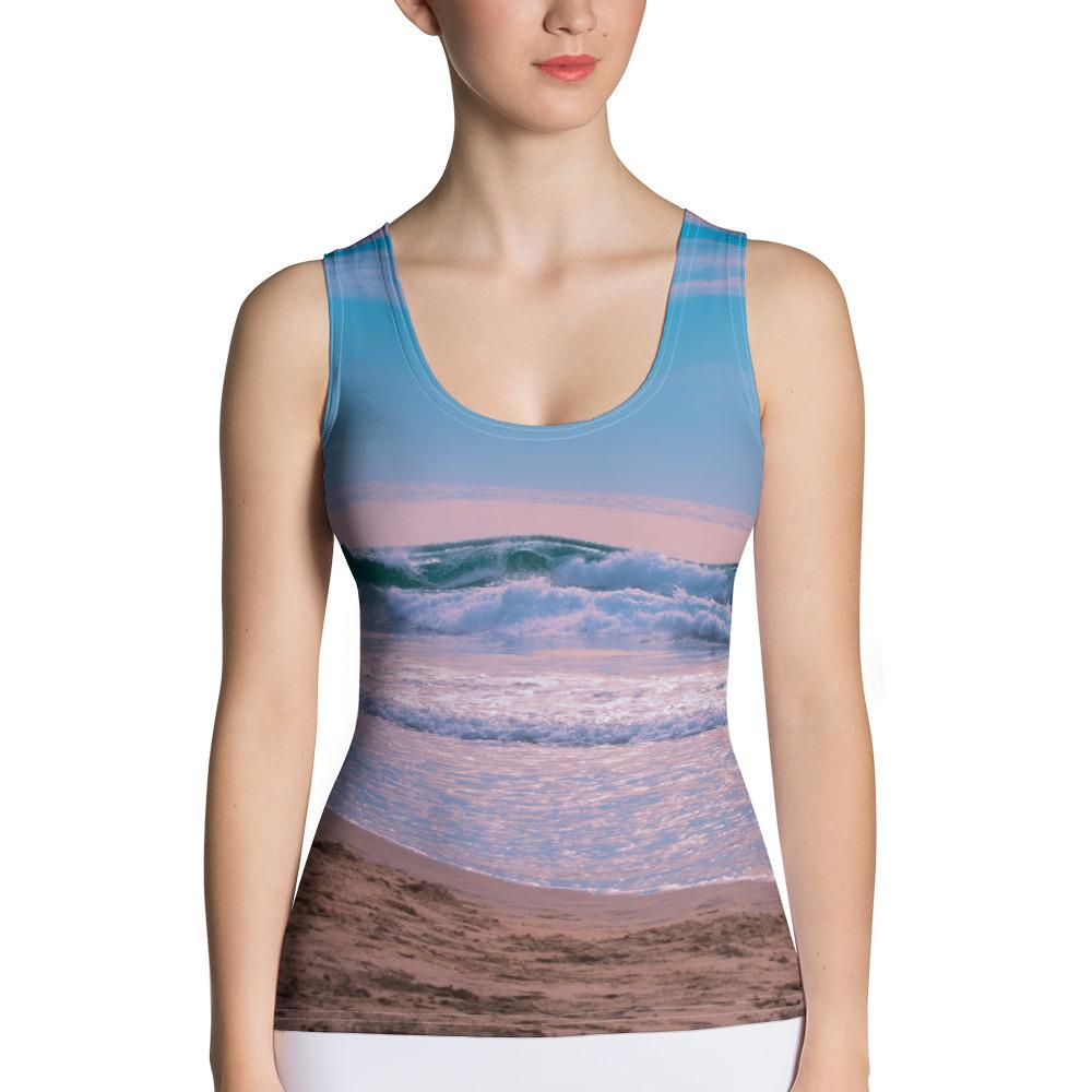 Crashing Waves Beach Tank Top Printful Clothing - Tracy McCrackin Photography