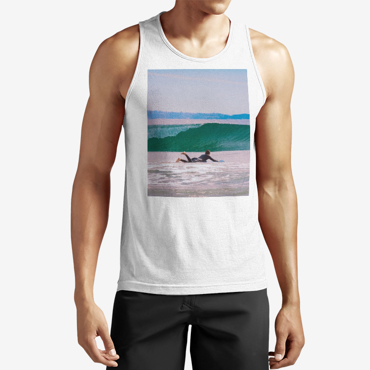 Ride the Wave Men's Performance Tank Top Shirt Printy6 Clothing - Tracy McCrackin Photography