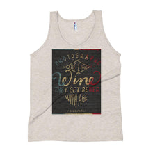 Load image into Gallery viewer, Photographs are Like Wine Unisex Tank Top Tracy McCrackin Photography - Tracy McCrackin Photography