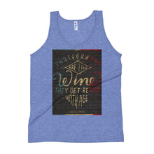 Load image into Gallery viewer, Photographs are Like Wine Unisex Tank Top Tracy McCrackin Photography - Tracy McCrackin Photography