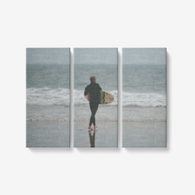 Load image into Gallery viewer, Catching the Wave- 3 Piece Canvas Wall Art - Framed Ready to Hang 3x8&quot;x18&quot; Printy6 Wall art - Tracy McCrackin Photography