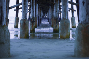 Beach Pier in SoCal 5x7 / Blue Tracy McCrackin Photography GiclŽe - Tracy McCrackin Photography