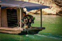 Load image into Gallery viewer, Fisherman on the Yangtzy River 5 x 7 / Colored Tracy McCrackin Photography Arts &amp; Entertainment - Tracy McCrackin Photography