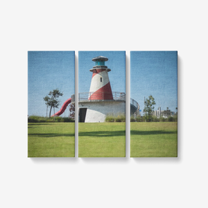Lighthouse - 3 Piece Canvas Wall Art - Framed Ready to Hang 3x8"x18" Printy6 Wall art - Tracy McCrackin Photography