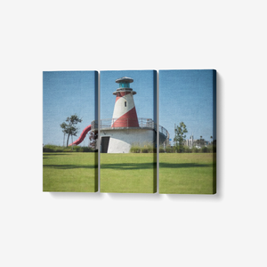 Lighthouse - 3 Piece Canvas Wall Art - Framed Ready to Hang 3x8"x18" Printy6 Wall art - Tracy McCrackin Photography