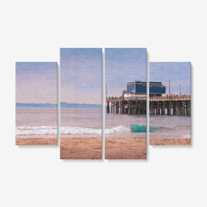 Newport Beach Seascape - 4 Piece Canvas Wall Art - Framed Ready to Hang 4x12"x32 Printy6 Wall art - Tracy McCrackin Photography