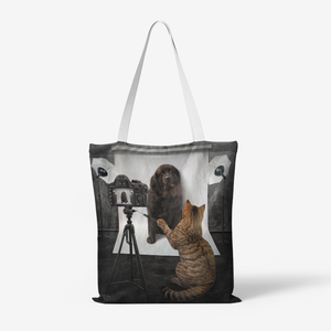 Photography Humor Cat/Dog Canvas Tote Bags Printy6 Bags - Tracy McCrackin Photography