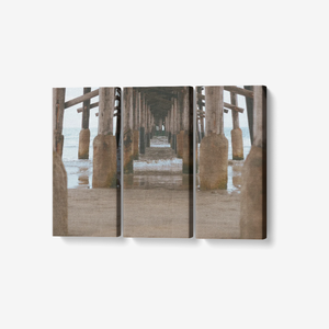 Peaceful Pier - 3 Piece Canvas Wall - Framed Ready to Hang 3x8"x18" Printy6 Wall art - Tracy McCrackin Photography