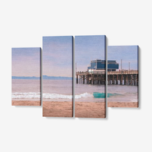 Load image into Gallery viewer, Newport Beach Seascape - 4 Piece Canvas Wall Art - Framed Ready to Hang 4x12&quot;x32 Printy6 Wall art - Tracy McCrackin Photography