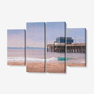 Newport Beach Seascape - 4 Piece Canvas Wall Art - Framed Ready to Hang 4x12"x32 Printy6 Wall art - Tracy McCrackin Photography