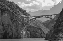 Load image into Gallery viewer, red-bridge-of-the-yangtzy-bw