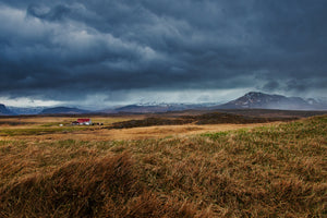Storms Roll Over Grassy Iceland 5 x 7 / Colored Tracy McCrackin Photography GiclŽe - Tracy McCrackin Photography