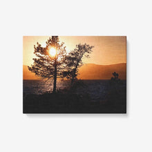 Load image into Gallery viewer, Sunset Over Lake Tahoe - 1 Piece Canvas Wall Art - Framed Ready to Hang 24&quot;x18&quot; - Tracy McCrackin Photography