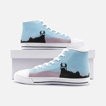 Load image into Gallery viewer, Sick Sends Unisex High Top Canvas Shoes (Blue/Grey) Printy6 Men&#39;s Shoes - Tracy McCrackin Photography