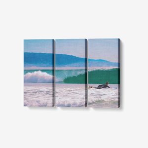 Surf's Up - 3 Piece Canvas Wall Art - Framed Ready to Hang 3x8"x18" Printy6 Wall art - Tracy McCrackin Photography