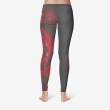 Load image into Gallery viewer, Red Rose Women&#39;s Crop Temp Control Leggings Printy6 Clothing - Tracy McCrackin Photography