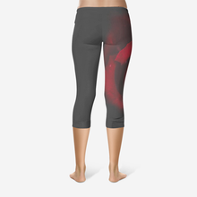 Load image into Gallery viewer, Red Rose Capri Leggings Printy6 Clothing - Tracy McCrackin Photography