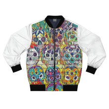 Load image into Gallery viewer, Day of the Day Skull Bomber Jacket (White)