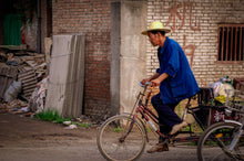 Load image into Gallery viewer, Bicyclist from downtown Beijing 5 x 7 / Colored Tracy McCrackin Photography - Tracy McCrackin Photography
