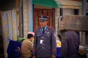 Tibetian Police in Llasa, Tibet 5 x 7 / Colored Tracy McCrackin Photography GiclŽe - Tracy McCrackin Photography