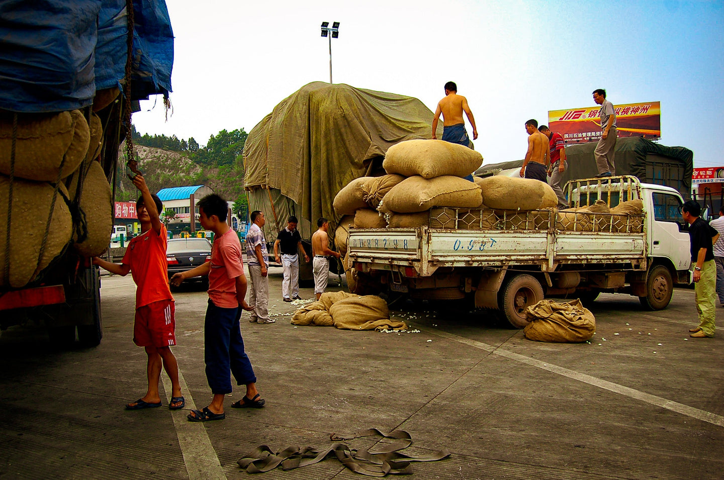 Silk Traders Loading their Trucks 5 x 7 / Colored Tracy McCrackin Photography - Tracy McCrackin Photography