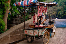 Load image into Gallery viewer, Chinese Butcher Using a Cart 5 x 7 / Colored Tracy McCrackin Photography - Tracy McCrackin Photography