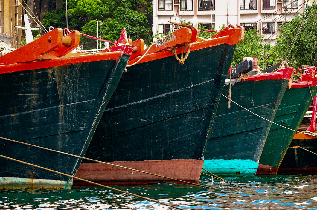 Harbor Boats of Hong Kong 5 x 7 / Colored Tracy McCrackin Photography GiclŽe - Tracy McCrackin Photography