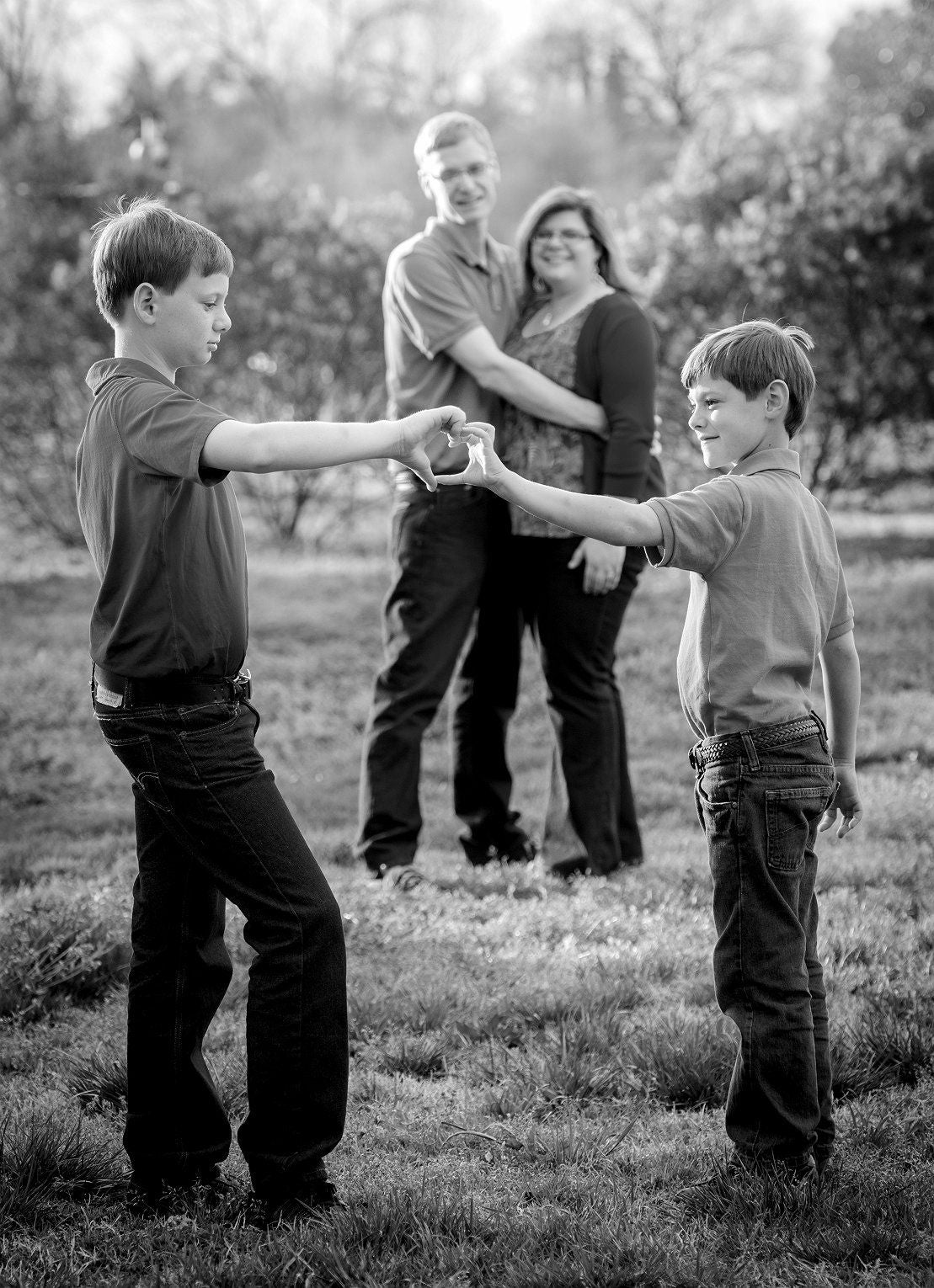 Brotherly Love with Heart Hands Tracy McCrackin Photography - Tracy McCrackin Photography