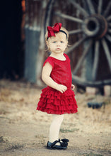 Load image into Gallery viewer, Pretty little girl in Red Dress on farm Tracy McCrackin Photography - Tracy McCrackin Photography