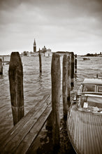 Load image into Gallery viewer, Venice boat - Lovely Place - Gorgeous View - People In Italy - Most Famous Place 5 x 7 / B&amp;W Tracy McCrackin Photography GiclŽe - Tracy McCrackin Photography