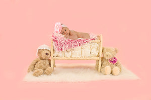 Baby in a Cradle with Teddy Bear Tracy McCrackin Photography - Tracy McCrackin Photography