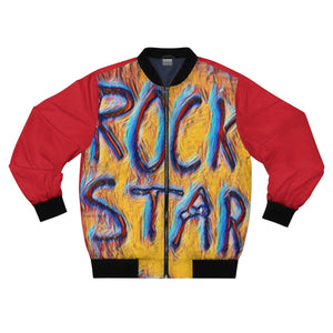 California Rock Star Graffiti Bomber Jacket (Red)