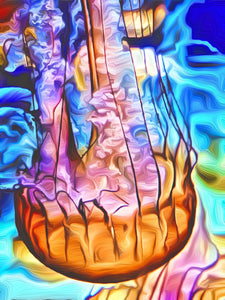 Madusa Jellyfish 5x7 / Watercolor Tracy McCrackin Photography Wall art - Tracy McCrackin Photography