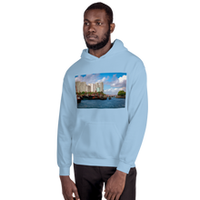 Load image into Gallery viewer, Hong Kong Harbor Unisex Hoodie Light Blue / S Printful - Tracy McCrackin Photography