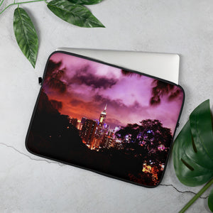 Hong Kong Nightscape Laptop Sleeve 15 in Tracy McCrackin Photography - Tracy McCrackin Photography