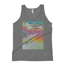 Load image into Gallery viewer, Peaceful Pier Unisex Tank Top Athletic Grey / XS Tracy McCrackin Photography - Tracy McCrackin Photography