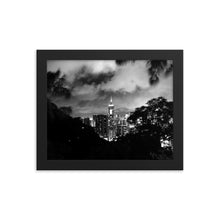 Load image into Gallery viewer, Hong Kong Cityscape Framed poster (BW) Black / 8×10 Tracy McCrackin Photography - Tracy McCrackin Photography