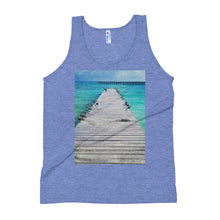 Load image into Gallery viewer, Beach Pier Unisex Tank Top Athletic Blue / XS Tracy McCrackin Photography - Tracy McCrackin Photography
