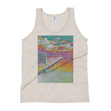 Load image into Gallery viewer, Peaceful Pier Unisex Tank Top Tri-Oatmeal / XS Tracy McCrackin Photography - Tracy McCrackin Photography