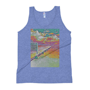 Peaceful Pier Unisex Tank Top Athletic Blue / XS Tracy McCrackin Photography - Tracy McCrackin Photography