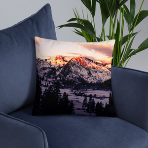 Snowy Retreat Pillows 18×18 Printful Home Decor - Tracy McCrackin Photography