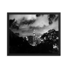 Load image into Gallery viewer, Hong Kong Cityscape Framed poster (BW) Black / 16×20 Tracy McCrackin Photography - Tracy McCrackin Photography